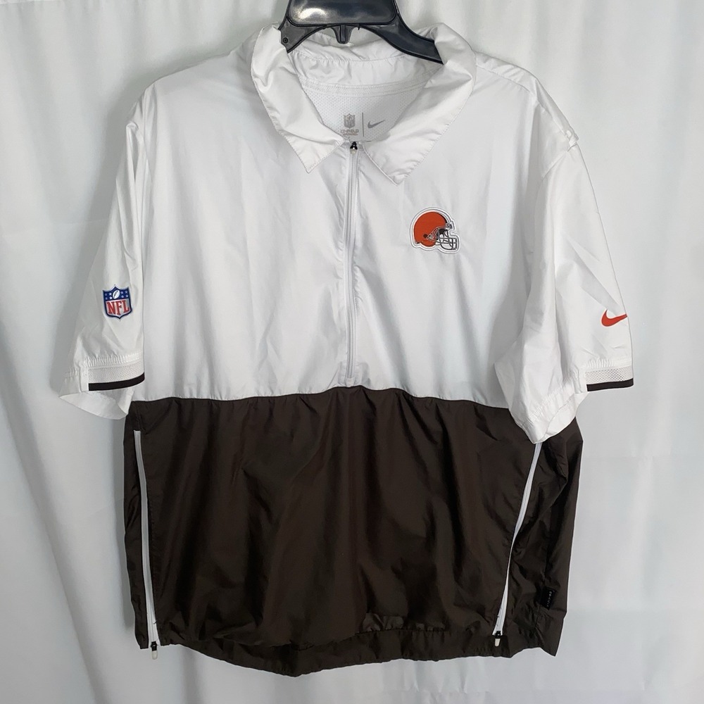 Cleveland Browns Nike On Field Short Sleeve Pullover Jacket Men XL